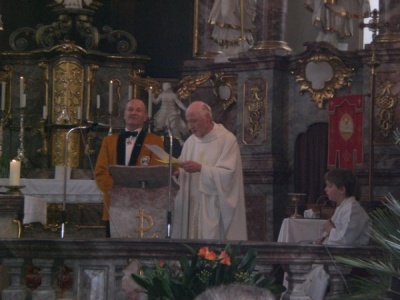 Pfarrer Dr. Bockmühl und Präsident Manfred Grüner KKK - Jubiläumsfest 44 Jahre - Aktivitäten - Sonstige