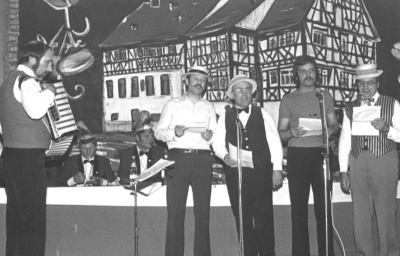1978 - Die Kirchbergspatzen Dieter Dewor, Manfred Grüner, Herbert Waltert und Albert Faulhaber KKK - 44 Jahre - ein Rückblick in Bildern - Der Verein - Geschichte