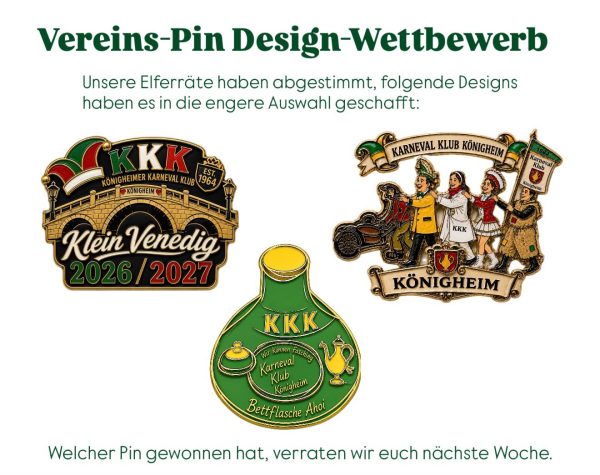 Chris Bischof gewinnt den Vereins-Pin-Design-Wettbewerb des KKK